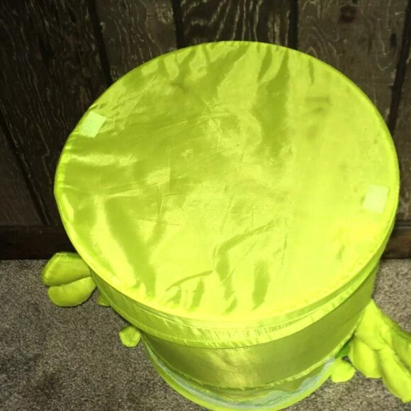 Frog Hamper Child's Green Pop-Up Storage Laundry Toys Clothing Foldable Animal - Picture 8 of 10